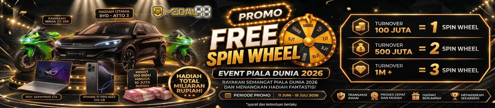 DAPATKAN VOUCHER FREE SPIN WHEEL EVENT PIALA DUNIA